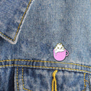Fashion Coffee Drink Cup Brooch Badges Pins Jacket Lapel Jewelry Ornaments Gift