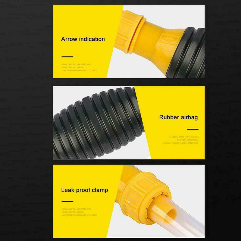 Car Portable Manual Siphon Pump Fuel Gas Transfer Oil Air Liquid Pumps Hand N6Q2