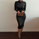 Women Bandage Bodycon Evening Party Cocktail Long Maxi Dress M Black