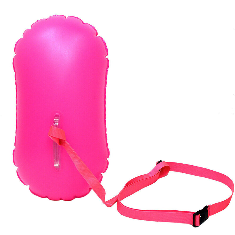 Inflatable Swimming Float Air Dry Bag PVC Buoy Water Sport Bag (Rose Red) Newly