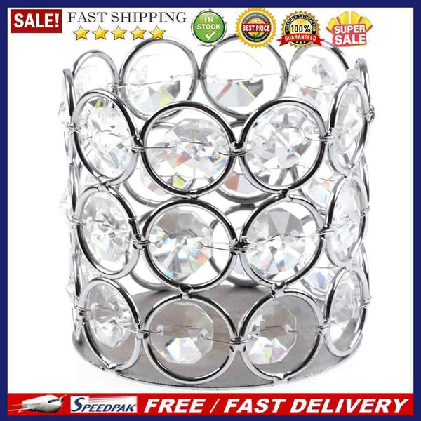 Crystal Candlestick Pen Holder Makeup Box Candlelight Dinner Props Wedding De