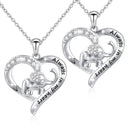 Women Girls "Always In My Heart" Animal Pendant Elephant Necklace Zircon