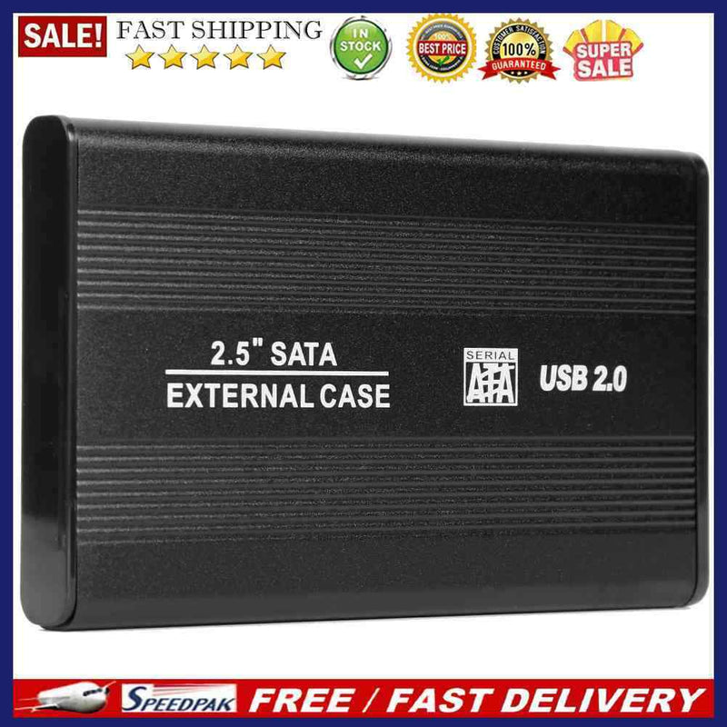 HDD Case 2.5 inch USB 2.0 to SATA External Portable SSD Hard Drive Enclosure