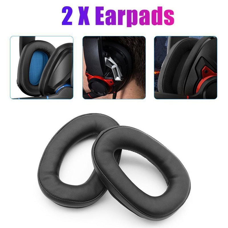 2pcs Ear Pads Memory Foam Cushions Earpad for Sennheiser GSP 300 301 302 303 350