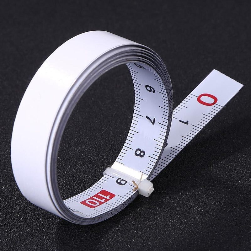 5pcs Stainless Steel Miter Track Tape Self Adhesive Metric Ruler L2R White