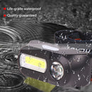 Hiking USB Rechargeable COB LED Glare Headlight Head Lamp Fishing Lighting