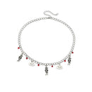 Halloween Necklace Clavicle Chain Metal Chain Necklace Horror Bracelet Gift