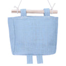 One Layer Pocket Canvas Storage Bag Back Door Wall Hanging Bag(Blue)