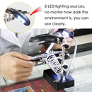360 Degrees Rotation LED Magnifying Glass Soldering Iron Stand Len Magnifier