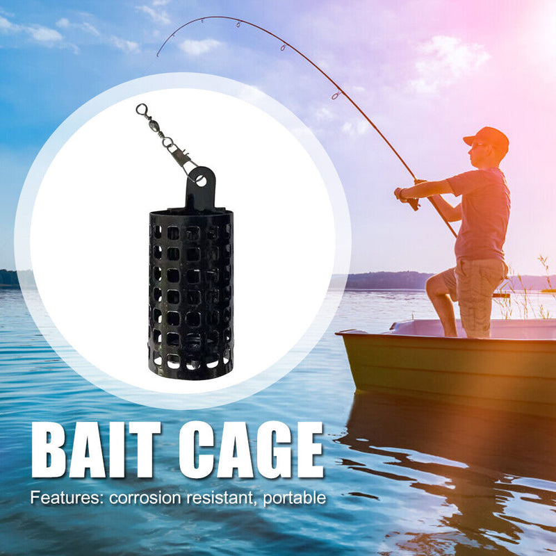 10pcs Fishing Bait Feeder Cages Holder Metal Lure Container Basket (30g) Newly