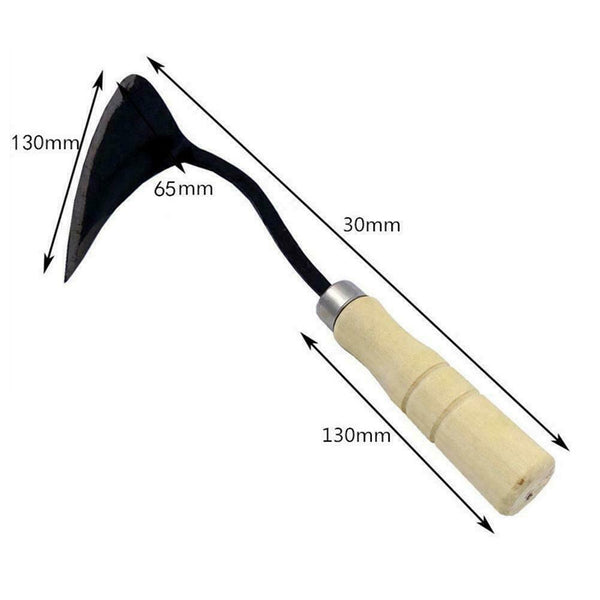 Homi Korean Traditional Plow Hoe Farming Garden Digging Wooden Hand Handle