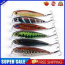 6pcs 8.6cm/9.1g Hard Plastic Minnow Fishing Lures Wobblers Artificial Baits