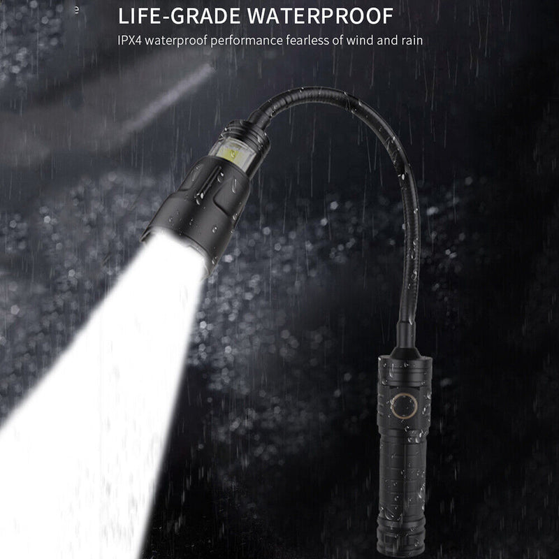 3 in 1 XHP50+COB LED Camping Lights Telescopic Zoom Waterproof Flashlight