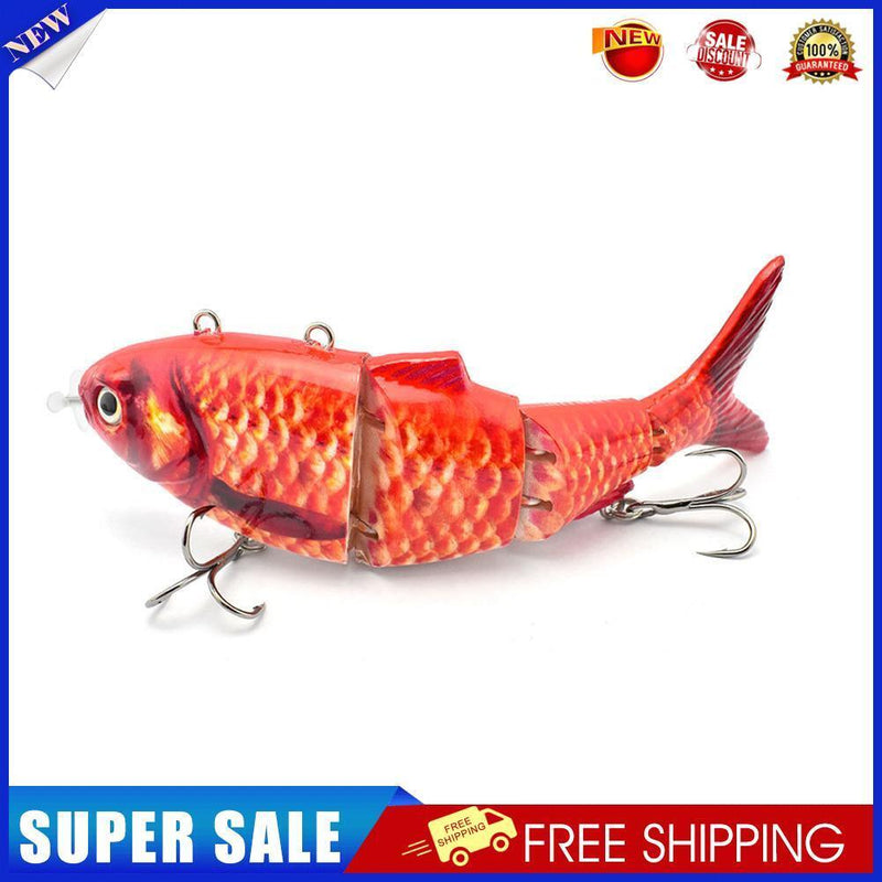 Robotic Fishing Lure Electric Wobbler 4-Segment Auto Swimbait USB (BL-2044)