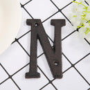 Metal Letters Cast Iron House Sign Doorplate DIY Cafe Wall Decoration (N) Newly