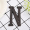 Metal Letters Cast Iron House Sign Doorplate DIY Cafe Wall Decoration (N) Newly