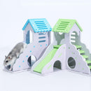 5pcs Waterproof Removable Double Layer Villa Hamster Sleeping Nest(Pink)