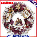 Oil Paint By Numbers Picture DIY Painting Wreath Flower Drawing on Canvas
