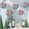 10 inch LED Round Solar Lantern Printed Waterproof Hanging Decor (Parrot A)