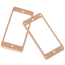 2pcs Guitar Curved Humbucker Pickups Frames Holder Mounting Rings(Yellow)