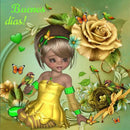 #A 5D DIY Diamond Painting Flower Girl Special-shaped Partial Drill Mosaic Wall