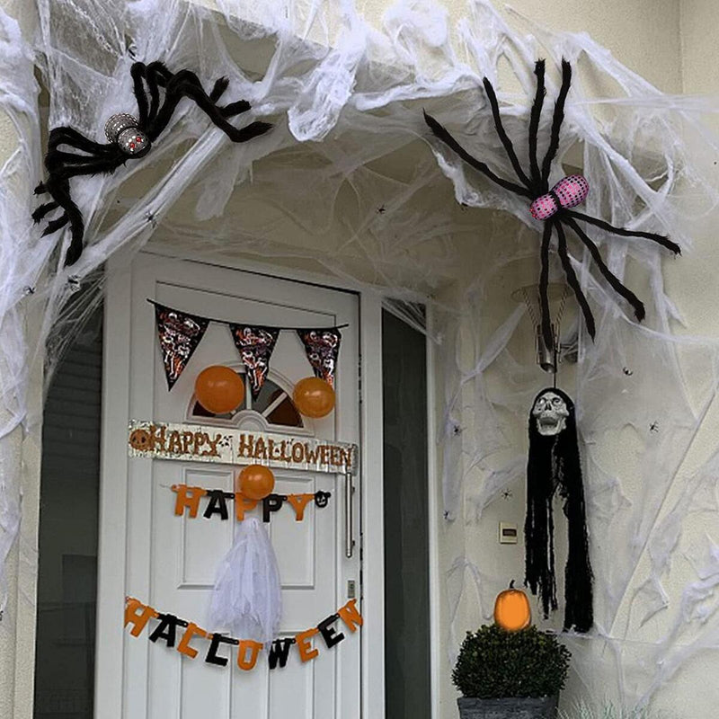 11.8in Spider Haunted House Prop Indoor Outdoor Giant Scary Party Halloween&