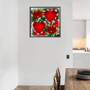 Handmade Red Rose Heart 5D DIY Full Round Drill Drawing Kit Art Diamond Painting