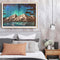 Aurora Night Mountains Oil Paint By Numbers 2 Panels DIY Picture for Adults K