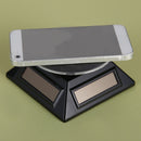 Mini 4 Panels Solar Powered Turn Table Rotary Jewelry Display Stand Black