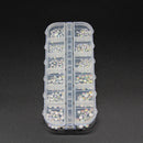 12 Grids Clear Beads Storage Box for Nail Art Manicure Jewelry Display Case