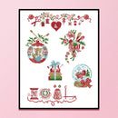 Full Cross Stitch Cotton 14CT Printed Christmas Needle Handmade Craft Kit
