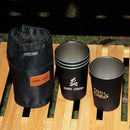 4pcs/lot 350ml Outdoor Camping Tableware Travel Cups Set Stainless Steel