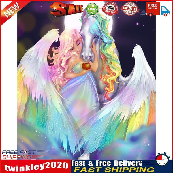Girl White Horse 40x50cm Oil Paint By Numbers Picture DIY Modern Wall Art Newly