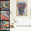 5D DIY Special Shape Diamond Painting Elephant Cross Stitch Craft Needlework Kit