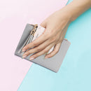 Tassels Women Short Wallet PU Leather Clutch Card Bag Female Purse (Grey)