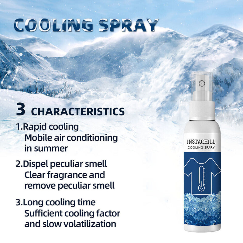 Instant Cooling Spray Coolant Prevent Heat Stroke Mist Refrigerant Outdoor Spray