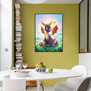 Cartoon Dinosaur DIY Full Drill Painting Round Diamond Drawing Rhinestone Gift