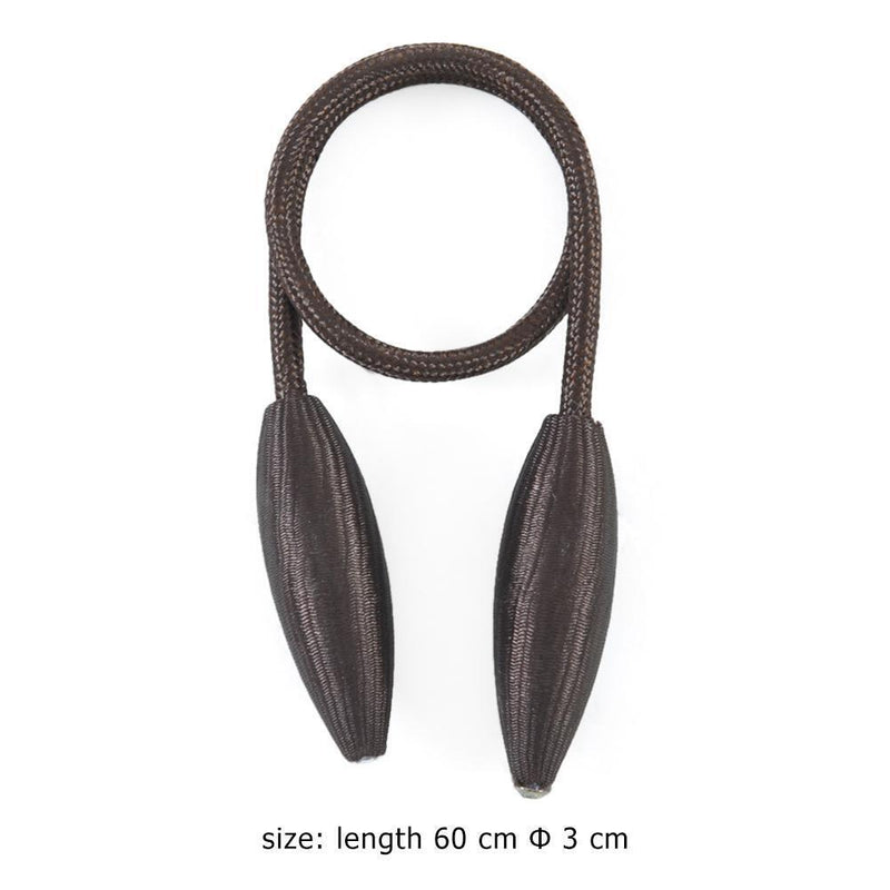 2pcs Curtain Tiebacks Tie Olive Holdbacks Decorative Buckle Clips (Brown)