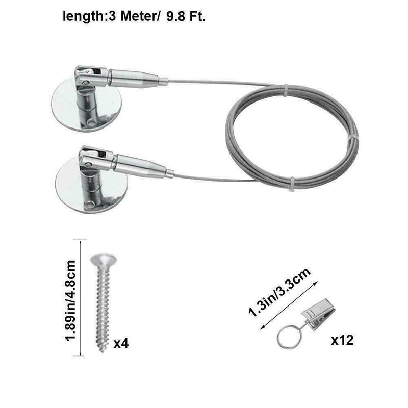 Wall Mounted Laundry Line Rope Clothes Rack Drying H Retractable Wire F1X7