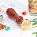 DIY Wax Seal Stamp Rose Pattern Fire Painting for Stamping Envelope (A) Newly