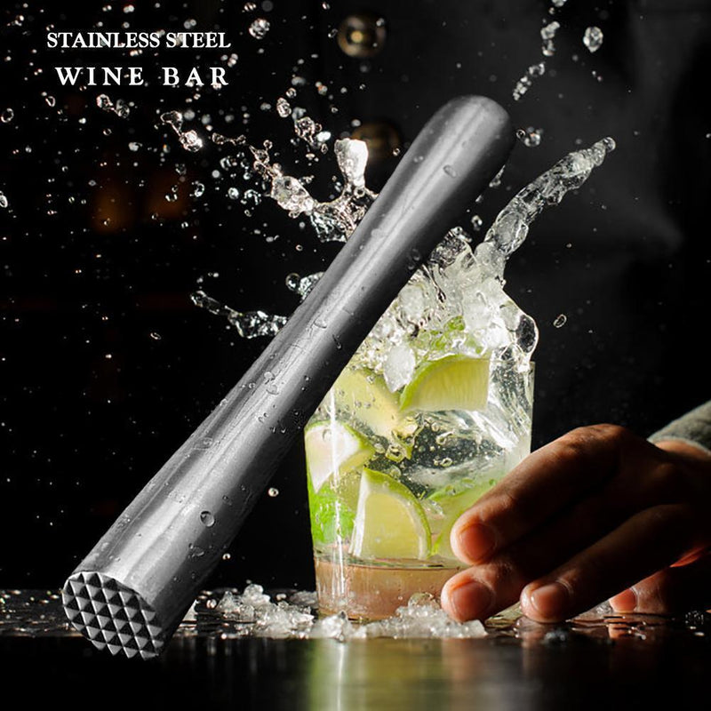 Stainless Steel Wine Mixing Stick Muddler Shaker Ice Crusher for Barware St