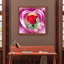 5D DIY Diamond Painting Heart Rose Full Round Drill Mosaic Picture Wall Art Kit
