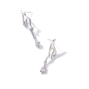 for Woman Man Irregular Cool Jewelry Earrings Geometric Zircon Liquid Metal