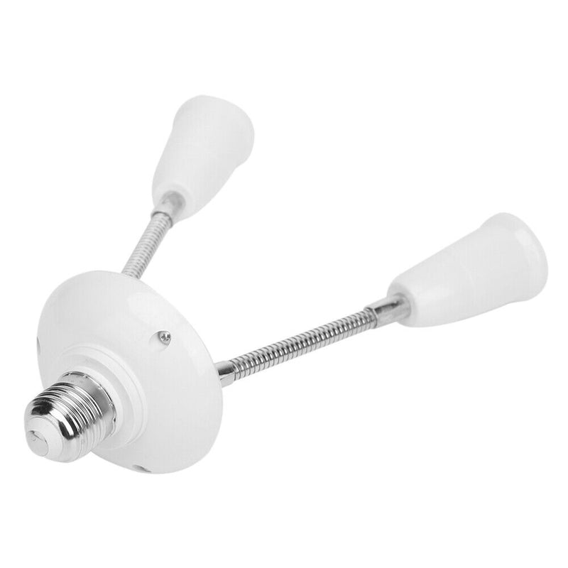 Adjustable E27 Lamp Holder for LED Light Adapter Multi-conversion (2-head) Newly