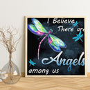 Full Cross Stitch Cotton Dragonfly and Word 11CT Handiwork DIY Stamped Craft Kit