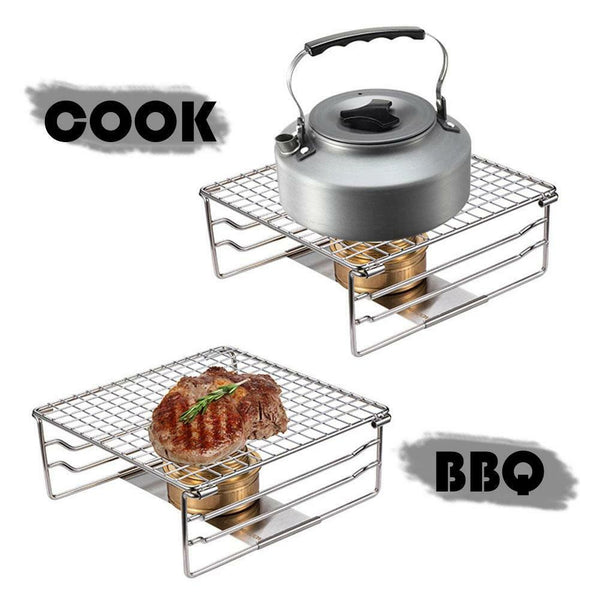 Outdoor BBQ Grill Folding Steel Stoves Barbecues Mini Camping Grills