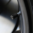 8pcs Aluminum Alloy Car Motorcycle Tire Valve Stem Caps Dust Covers (Black)