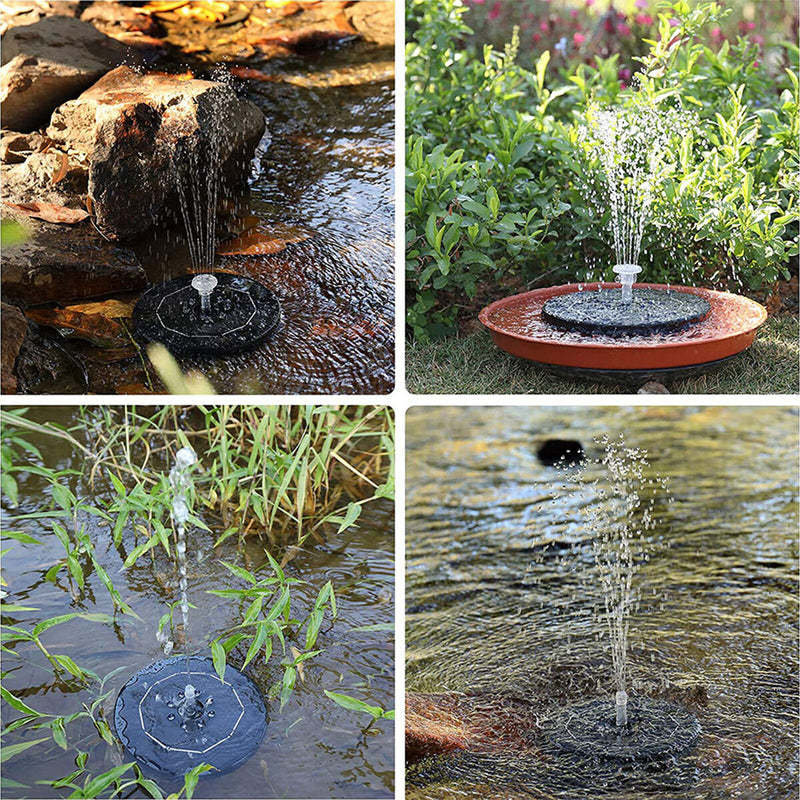 Solar Powered Floating Pump Water Fountain Birdbath Pond Pool Garden Home Decor
