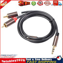 3.5mm Jack to 2 RCA AUX Audio Cable 1/8 Male to 2RCA Male Splitter (1m) Newly