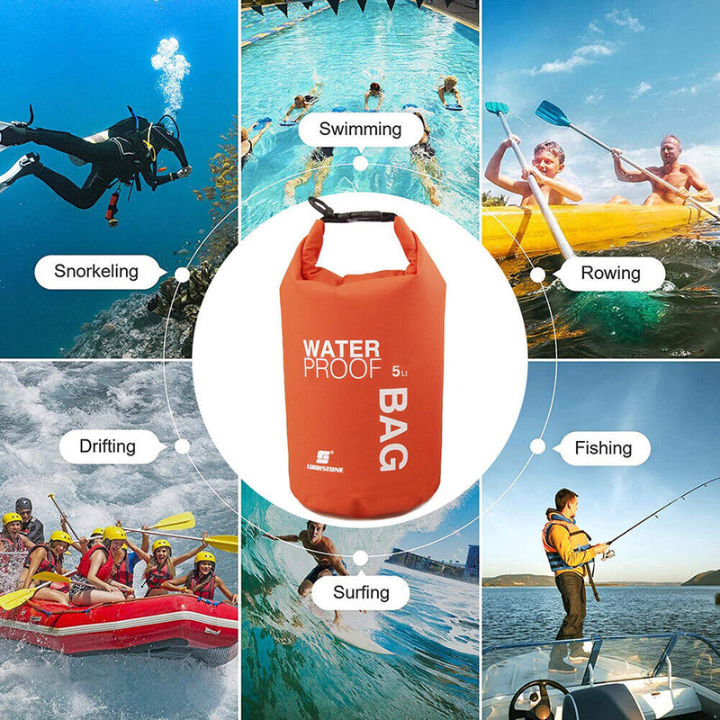 3pcs Waterproof Dry Bag Pack Sack Swimming Rafting Kayaking Floating Pouch